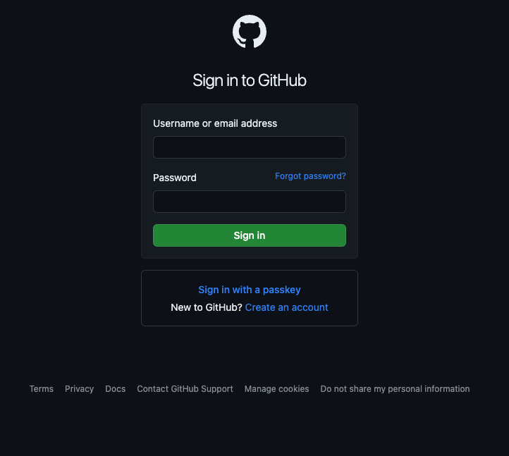 Login to Github